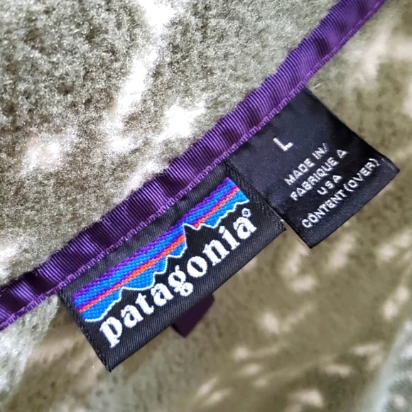 Vintage Patagonia RARE 90's Oversized Green Synchilla Fleece Pullover Jacket L - Picture 9 of 9